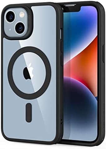 ESR for iPhone 14 /iPhone 13 Case, Compatible with MagSafe, Shockproof Military-Grade Protection, Magnetic Phone Case for iPhone 14/13, Classic Hybrid Case (HaloLock), Clear Black