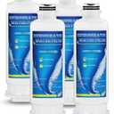 DA97-17376B Replacement for Samsung HAF-QIN, HAF-QIN/EXP, DA97-08006C, RF28R7201SR, RF28R7351SG, WD-F45, Replacement Water Filter, Pack of 4