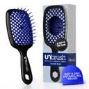 FHI Heat UNbrush Detangling Brush for Pain-Free Brushing on All Wet or Dry Hair Types Durable DuoFlex Anti-Static Bristles, Lightweight Handle, Vented Hair Brush