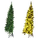 5 ft. Pre-lit PVC Artificial Half Christmas Tree with 250-Lights