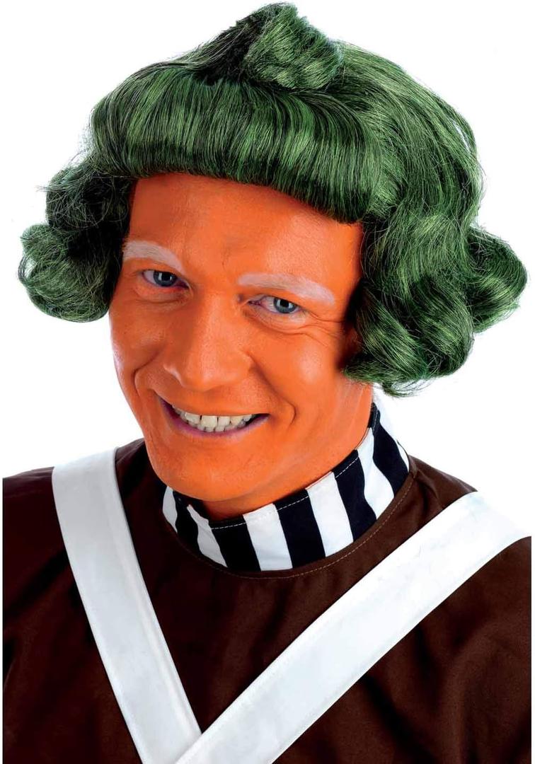 fun shack Mens Chocolate Factory Worker Wig Adults Bright Green Costume Accessory (One Size)