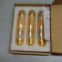 Dimmable E26 40 Watt Tubular Light Bulbs,4W T10 LED Light Bulbs,2200K Soft White Type T Tulb Flicker-Free for Chandelier Light or Industrial Wall Sconces,4.96 inches,350Lumens,3 Pack