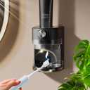 Automatic Toothpaste Dispenser, Bathroom Electric Toothpaste Squeezer with Sensor and Adjustable Toothpaste Dispensing Volume Knob, Wall Mounted Toothpaste Dispenser for Kid & Adult (Black)