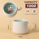 2 x Cute Penguin Ceramic Coffee Mug Hidden 3D Animal In Cup Ideal Creative Holiday Gifts Christmas and Birthday Gifts for Animal Lovers Family Kids Friends Colleagues 12OZ (Black and Red)