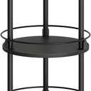 3-Tier Lazy Susan Organizer, Rotating Spice Rack, Spinning Organizer, Industrial Turntable Spice Rack Organizer for Cabinet, Kitchen Countertop, Pantry, Black SR23BK 10.2"L x 10.2"W x 18"H