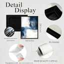 3 Pcs Framed Navy Blue Abstract Canvas Wall Art Modern Minimalist Neutral Blue and Grey Paintings Pictures Wall Decor Poster Print Artwork for Living Room Bedroom Office Home Decoration, 16x24in-Framed