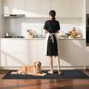 Ophanie Kitchen Mats for Floor, 3/4 Inch Thick Kitchen Rugs, 24'' x 70'' Anti Fatigue Standing Cushioned Mat, Waterproof,Comfort Ergonomic Mat for Office, Home, Sink, Black Non-Slip Bottom