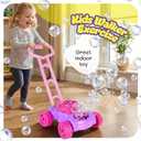 ArtCreativity Bubble Lawn Mower for Toddlers 1-3, Bubble Machine for 1-Year-Old Girl Gifts, Toddler Outdoor Toys for 2-Year-Old Girl Birthday Gift, Push Summer Gardening Toys for Toddlers Age 1 2 3 +