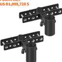 Balcony Umbrella Stand Outdoor Base,Heavy Duty Adjustable Metal Deck Patio Umbrella Holder Mount Clamp for Fence, Railing, Deck