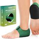 Plantar Fasciitis Heel Protector for Shoes - Welnove Anti Slip Heel Cups for Women Men Heels Spur Pain Relief - Heel Inserts Pads for Achilles Tendonitis Dry Cracked Heel Support Cushion (Size L) (Large - Men 8.5-14 | Women 9.5-13 - 1 Pair, Green)