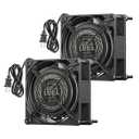 DEWENWILS 2 Pack 120V AC Fan, Waterproof Exhaust Fan 80mm, 14W 2470RPM 21CFM, DIY Cooling Fan for Refrigerator, Computer Case, Compressor Engine, Generator, UL Listed