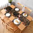 Christmas Snowman and Lights Table Runners and Placemats Set of 4 - Festive Holiday Design with Snowman,, and Sparkling Lights, Perfect for Winter Celebrations (121)