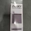 AOSKY Cordless Roller Shades Blackout Blinds for Windows Room Darkening Rolled Up Shades with Spring System, UV Protection Window Shades Door Blinds for Home and Office (34.5" W x 72" H, White)