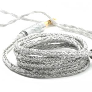 IEM Cable, 24-Core Silver-Plated Headphone Upgrade Cable, 1.25m, with 4.4mm and 3.5mm Plugs, Suitable for Gaming IEMs(Gray, 3.5mm 2 PIN)