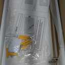 WOPITUES Floating Shelves with Gold Metal Guardrail, Shelves for Wall Decor Set of 3, Wall Shelves for Bedroom, Bathroom, Kitchen, Living Room, Plants, Picture Frames, Art White and Gold