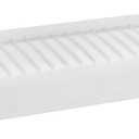 20"x4" Silicone Sink Edge Protector - Splash Guard with Suction Cups & 5 Tilt, Cuttable Edge Guard for Kitchen Sink, Bathroom,Granite & Quartz Countertops(White)