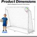 Soccer Goal for Backyard, 8x6,12x6,16x7 FT Rust-Proof Reinforced Metal