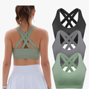 FITTIN Adjustable Sports Bras for Women: High Support Impact Padded Full Coverage Bra for Workout Gym, Large Bust