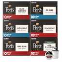 Peet's Coffee, Keurig K-Cup Pods Variety Pack, 100% Arabica Coffee - Major Dickason's Blend, Big Bang, French Roast, Caf Domingo, Organic Alma De La Tierra, House Blend, 60 CT (6 Boxes of 10 Pods) (EXP 05/27/27)