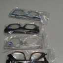 CCVOO 0.75 Oprah Style Reading Glasses for Women, Stylish Eyeglasses, Blue Light Readers for Women, Cheaters (Black + Transparent + Marbel Mint + Leopard-brown)