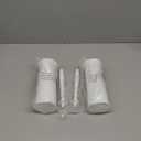 Toilet Brush and Holder 2 Pack, Toilet Bowl Brush with Extra Long Handle, Toilet Scrubber and Covered Holder, Toilet Brushes for Bathroom-Space Saving, Covered Brush, Durable, Deep Cleaning(White)