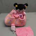 OUOZZZ 10in Soft Baby Doll Gift Set - First Sleeping Cuddle Buddy - Pink Mini Doll Set for Kids