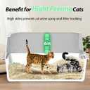 XXXL Stainless Steel Cat Litter Box 28.5" x 20" x 12.5" with High Sides, Litter Mat, Foot Pad, Removable Lid and Litter Scoop for Big, Overweight and Multiple Cats - Non-Stick & No Odor
