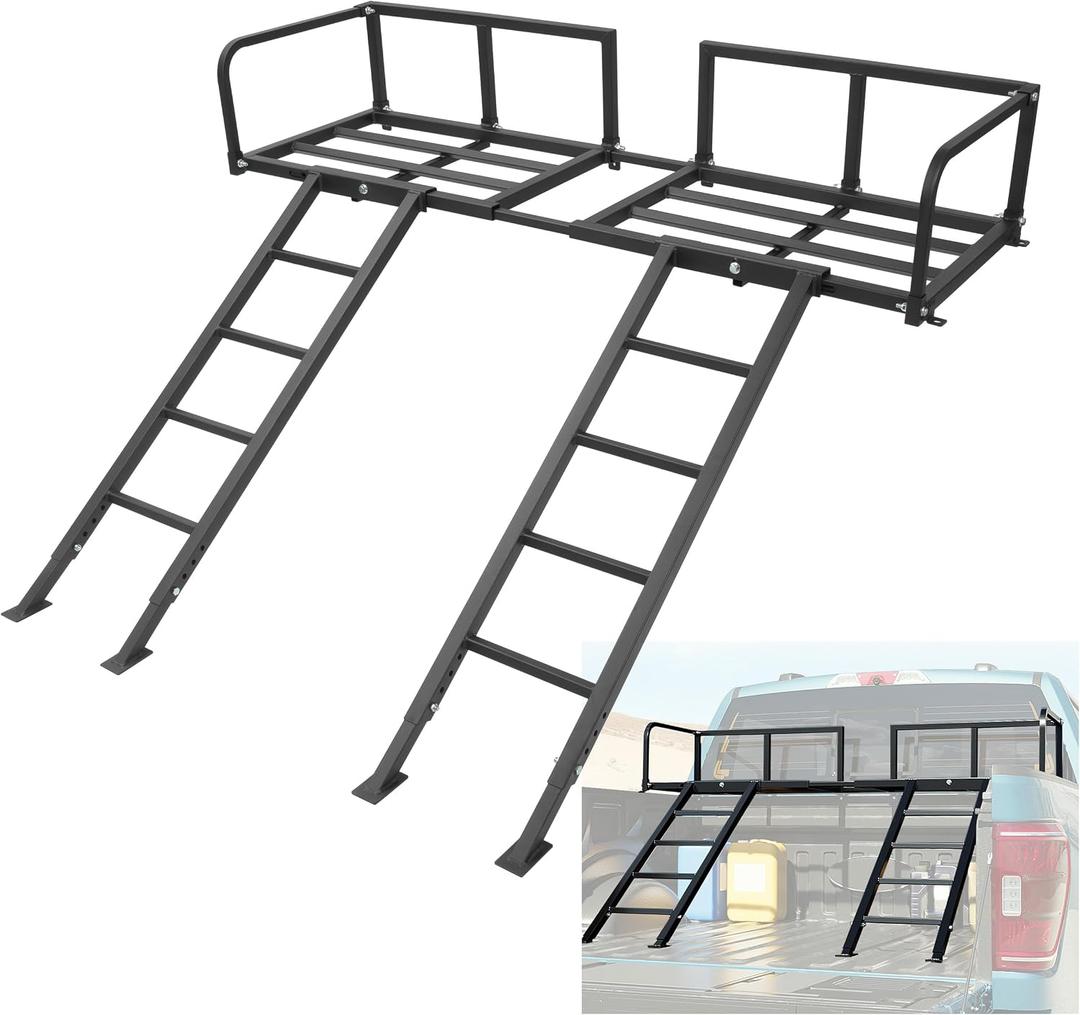 Raised Truck Bed Rack Adjustable for ATV UTV Extra Storage Space
