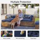 Aoxun 11pcs Patio Cushion Covers Replacement, Waterproof Outdoor Furniture Cushion Covers with Zipper and Non-Slip Bottom, Patio Sofa Couch 3 Sizes for Patio Sectional, Covers Only (Navy)