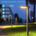SUNVIE 5W Anti-Glare Low Voltage Pathway Lights Wired 12-24V LED Landscape Path Lights 3000K Cast-Aluminum Waterproof Outdoor Landscape Lighting with Connectors for Walkway Yard Garden, 12 Pack