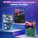 XF45V Retro Handheld Game Console, 4.5 Inch IPS HD Screen, Built-in 20,000+ Classic Games, 30+ Emulators, Portable Hand Held Open Source Linux System, 4000mAh Battery Retro Gaming Console(Green)