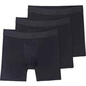 Terramar mens Silkskins Boxer Briefs (Black)