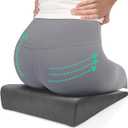 BUYUE Wedge Cushion for Butt Lift Women, Hard-Firm EVA Foam for Lift HIPS Up Fitness Training, Plank Position Mat, Non-Slip Chair Seat Pad, 12"x 16", Dark Gray