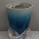 24,21,11 Inch Large Plastic Planters with Drainage Hole and Saucer - Set of 3 Tall Plant Pots Indoor Flower Pot Tall Round Planters Outdoor Large Tall Planter (Blue Black Gradient)