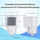 Upgraded SP1091LX Above Ground Pool SkimmerPool SkimmerThru-Wall Skimmer,Above Ground Pool Skimmerwith Accessories Opening Width 6 Inches,Compatible with All Standard Pool Wall Openings