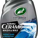 Turtle Wax Hybrid Solutions Ceramic Car Wash and Wax, Gentle pH Neutral Car Cleaner with Extreme Water Beading Paint Protection, High Gloss Spot-Free, Car Wax Shine, Fruity Scent, 48 oz (Pack of 1)