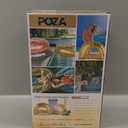 POZA Inflatable Pool Float Chair - Luxurious Lounger Filled with Sparkle Confetti, 2 Built in Cup Holders & Handles, Water Floating Chair for Beach, Lake & Swimming Pool - 48 x 38 Inch (Gold)