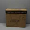 Vinyl Record Players Vintage Turntable with Speakers Belt-Driven Turn Tables Support 3-Speed, Bluetooth Wireless Playback, Headphone, AUX-in, RCA Line LP Phonograph Auto Stop Retro Black