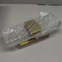 HuisMier Gold Wall Sconces, Hardwired Indoor Wall Light Fixtures with Remote, 3000K-6000K Dimmable LED Crystal Wall Lamp for Bedroom Living Room Bathroom Stairway Hallway