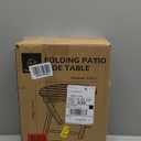 Pack of 2 Small Folding Table, Portable Acacia Wood Side Table for Patio, Porch, Balcony, Indoor Plant Stand, Walnut, 13 inches Height