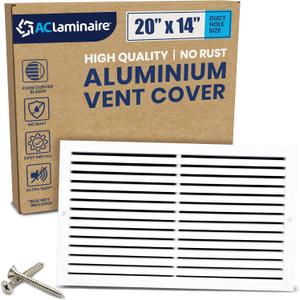 20" x 14" (Duct Hole) Decorative Air Return Vent Cover  Aluminum HVAC Grille for Ceiling & Wall, Rustproof AC Return Vent, Premium Modern Design, 21.6" x 15.6" Face, Ideal for Home HVAC