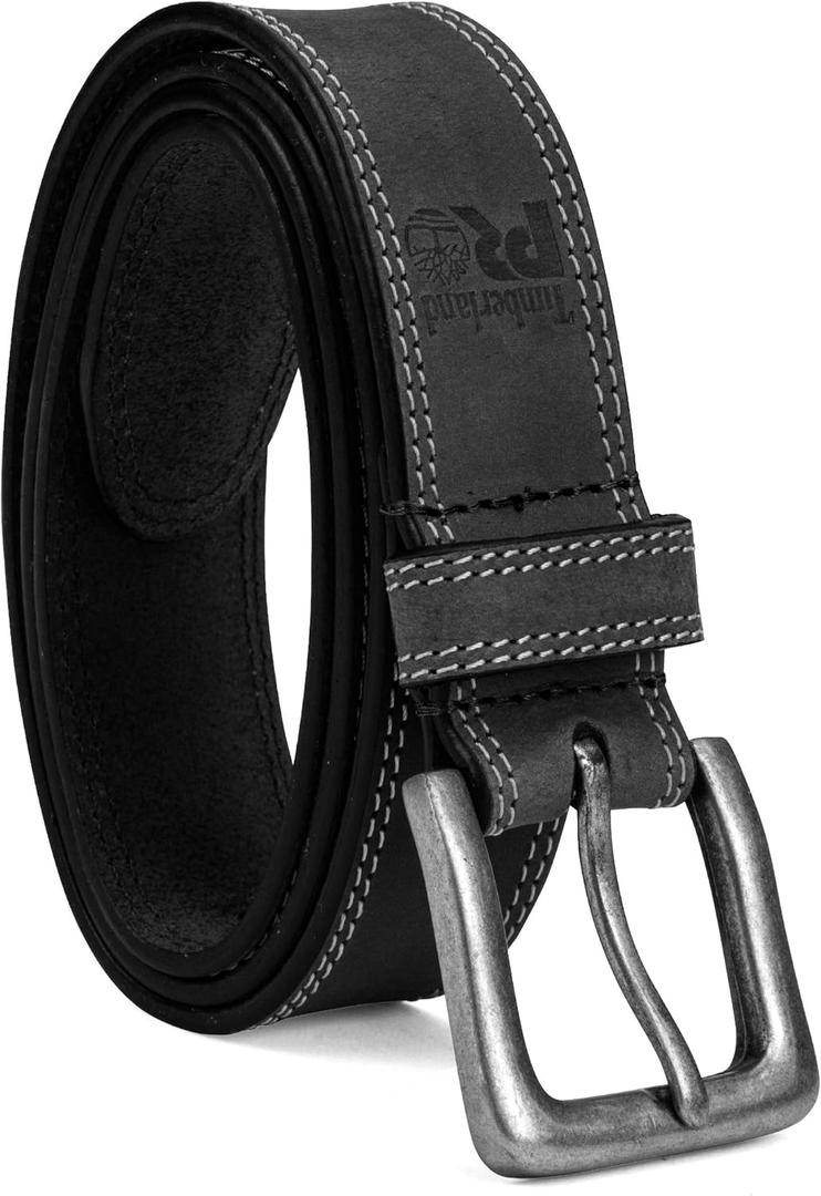 Timberland PRO Men's Timberland Pro Men's 38mm Boot Leather Belt (Black)