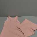 Girls Tennis Dress Sleeveless Pickleball Athletic Dress Golf Outfit with Detachable Built-in Bra & Shorts Pockets (4-5T, Pink)