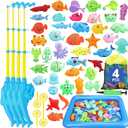 TOY Life Magnetic Fishing Game for Kids 3-5 with Toddler Fishing Poles, Magnetic Poles Game are Designed for Little Hands, Bath Toys for Kids Ages 4-8