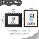 YESKAY 11x14 Wavy Picture Frame,Cute Scalloped Wooden Frame with Real Glass, 11x14 in