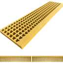 2 Pcs 48x10.7x1.5in Fiberglass Stair Tread Drain Grating Grit Top