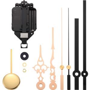 Hicarer Quartz Pendulum Clock Movement DIY Movement Kits with 2 Pairs Hands and Pendulum 20 mm(4/5 Inch) Total Shaft Length 11.7 mm(9/20 Inch) Thread Length