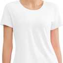 Short Sleeve T Shirts for Women Basic Tees Cropped Tshirts Casual Summer Tops Crewneck Plain Petite Tops, Size S