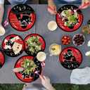 175 Piece Rugby Themed Disposable Plate and Napkin Set, Rugby Party Supplies Tableware Set, Sports Birthday Decorations, Children's Party Supplies (25 Guests)