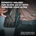 Holster for Glock 19 / 17 with Surefire X300 UA-UB - OWB Holster for Concealed Carry / Custom fit to Your Gun - Outside the Waistband - Comfort and Concealment - EDC - Pistol Holster - Gun Holster